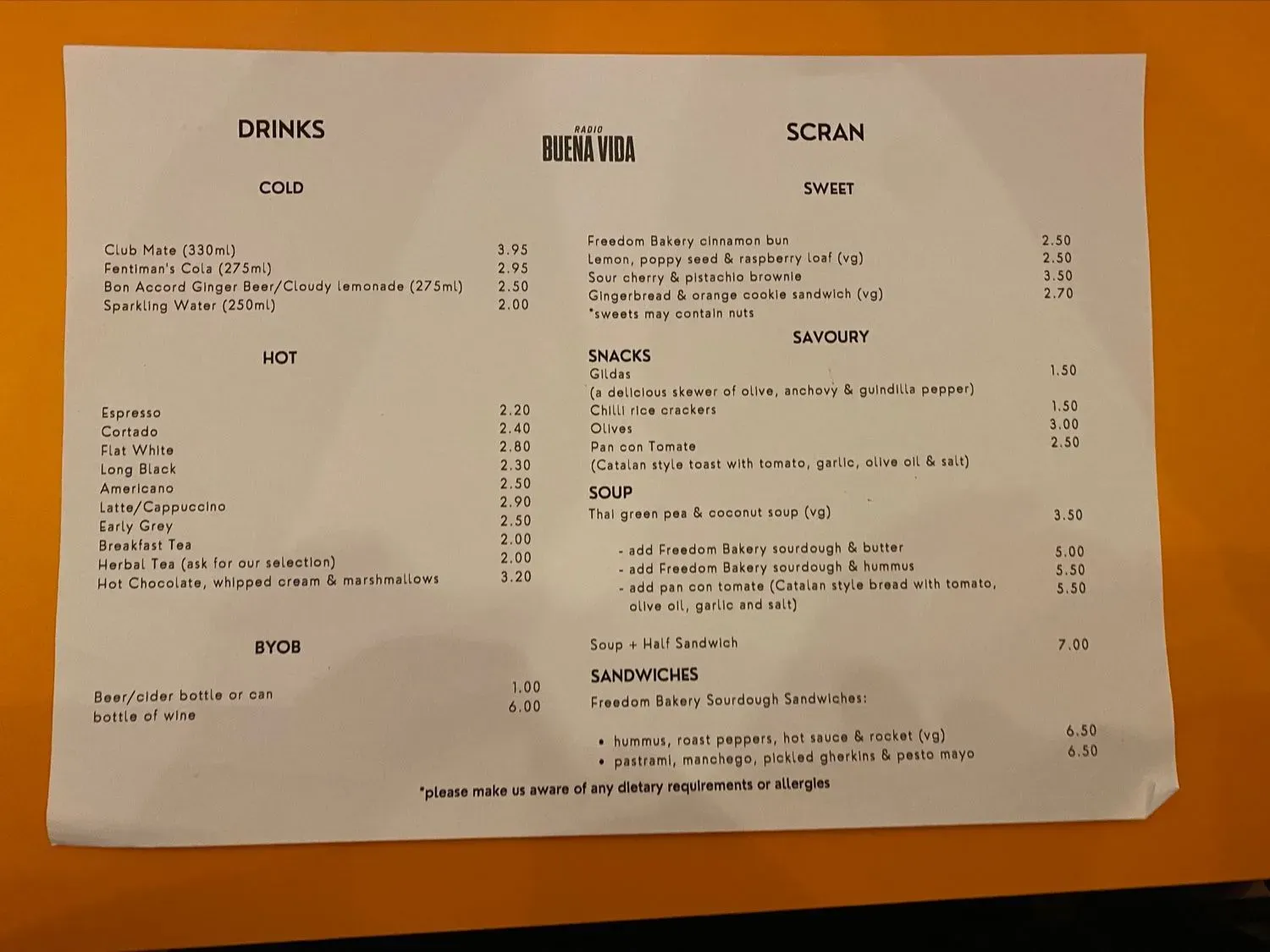 Menu 1