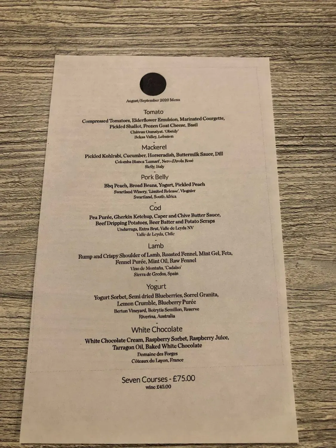 Menu 1