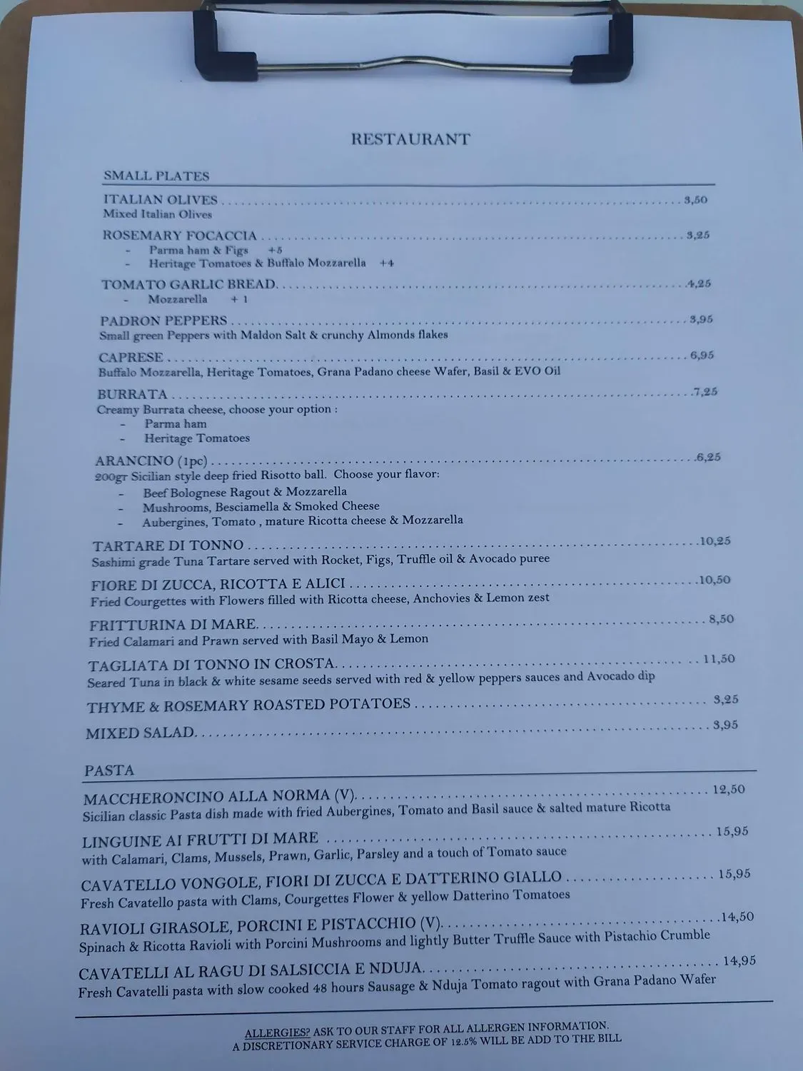 Menu 1