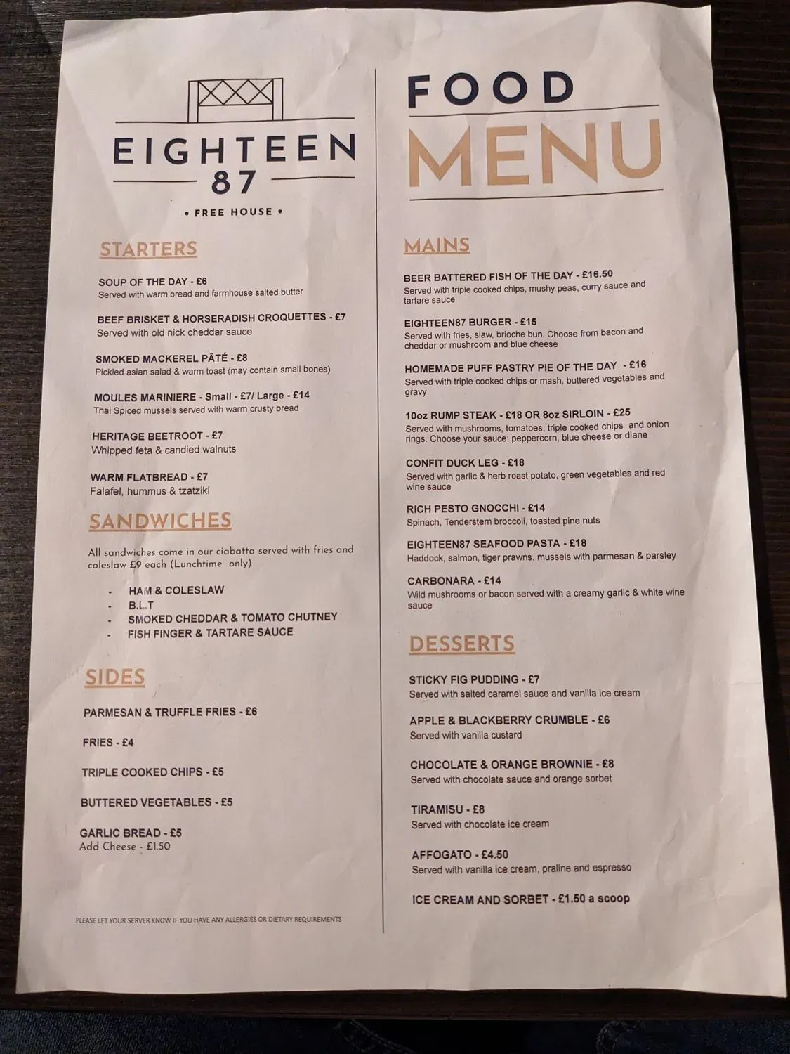 Menu 1