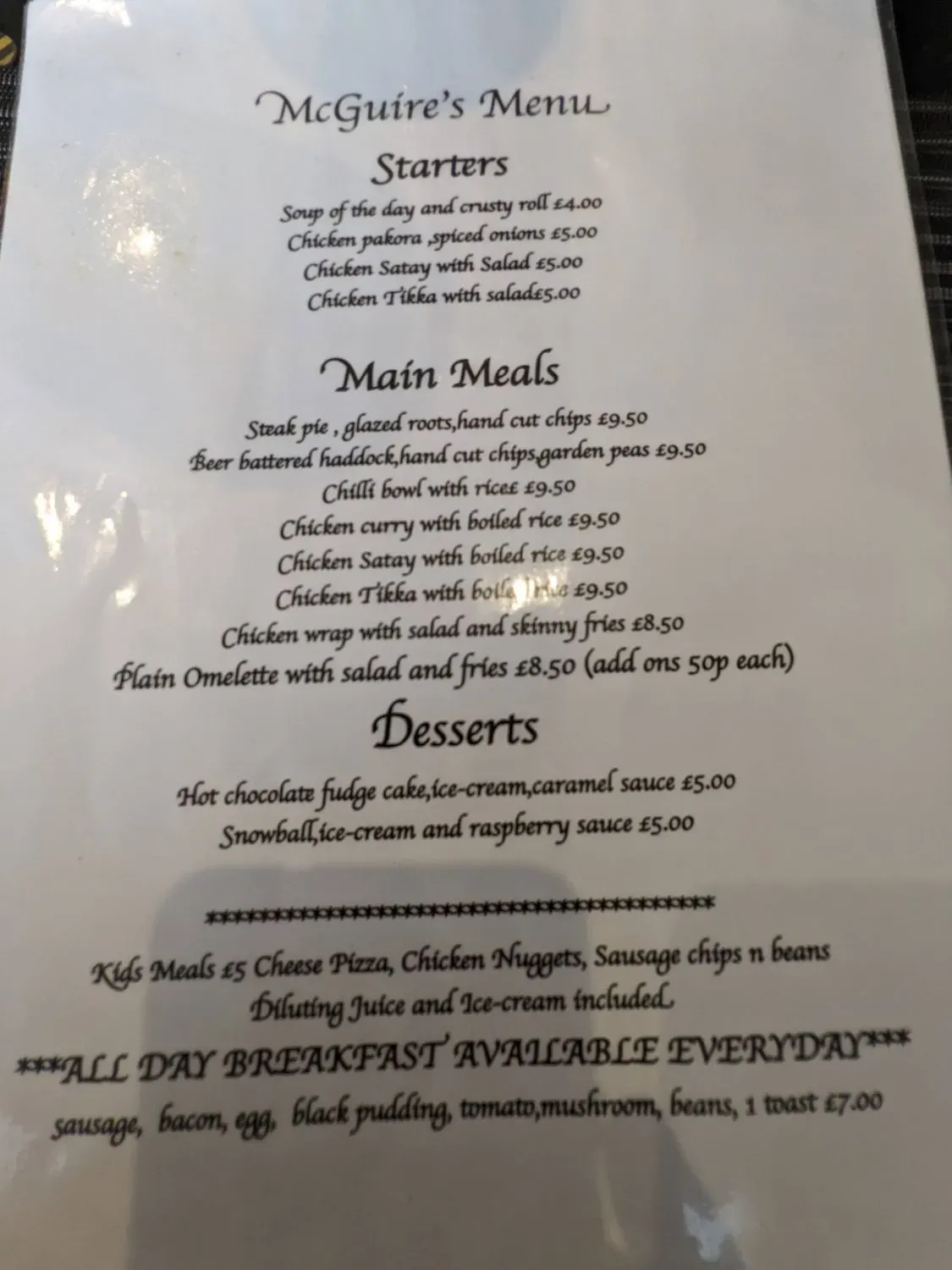 Menu 1