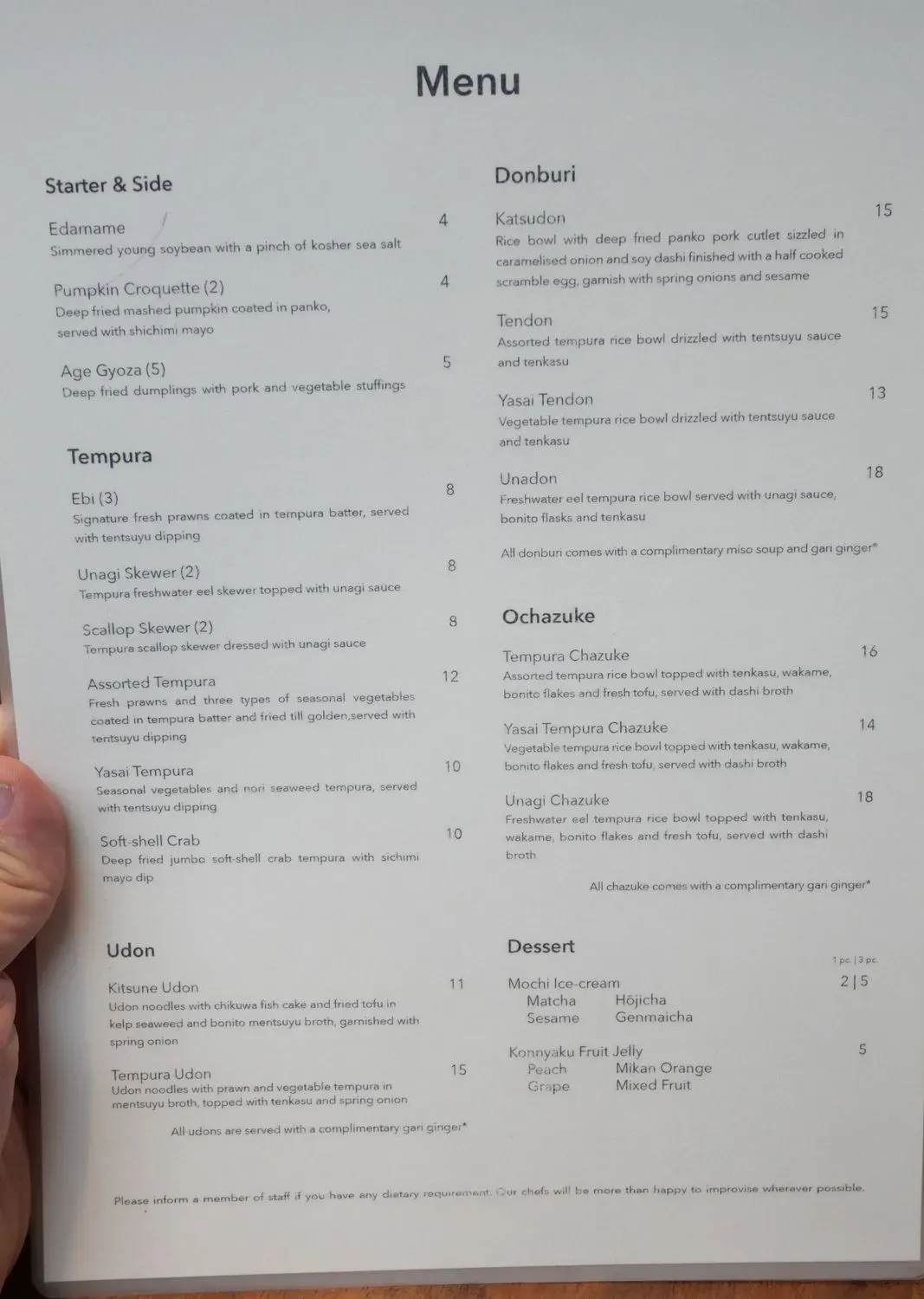 Menu 1