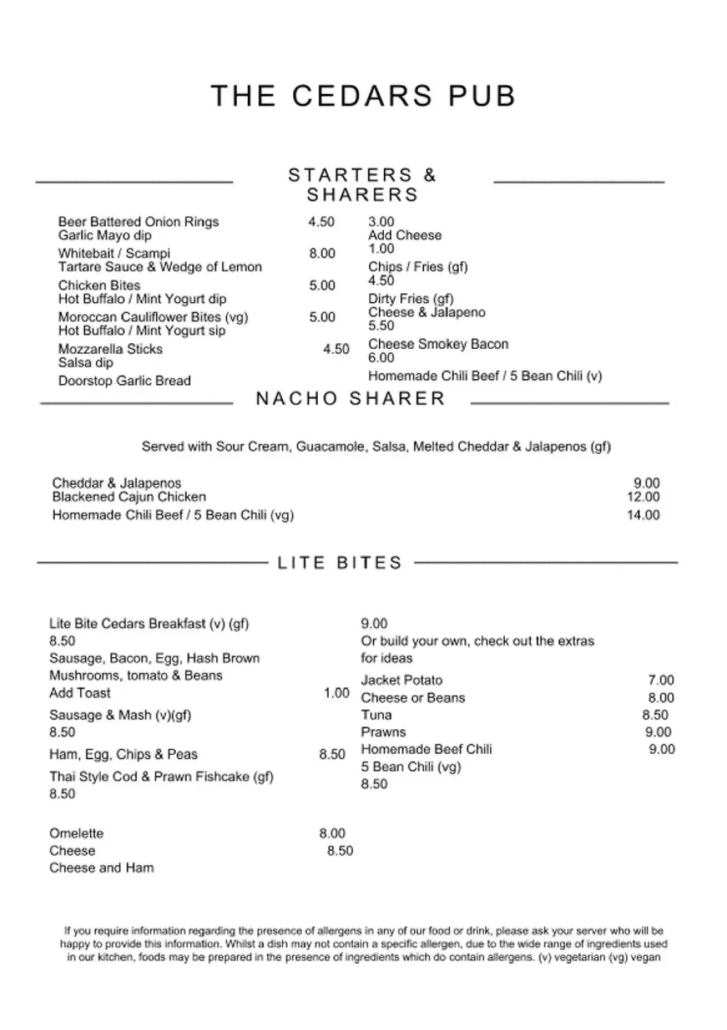 Menu 1