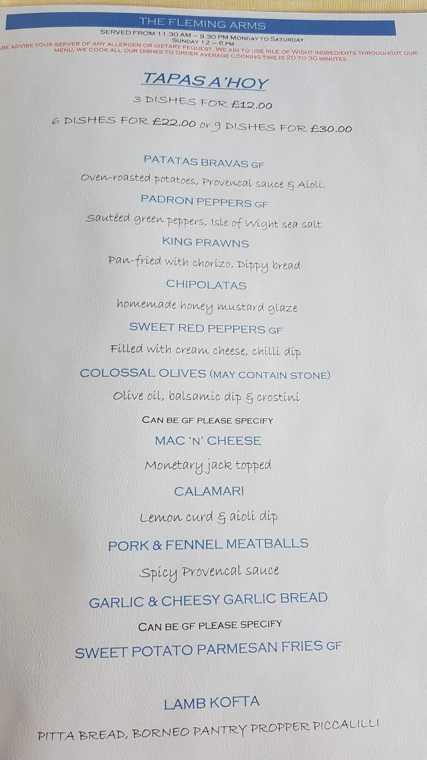 Menu 1