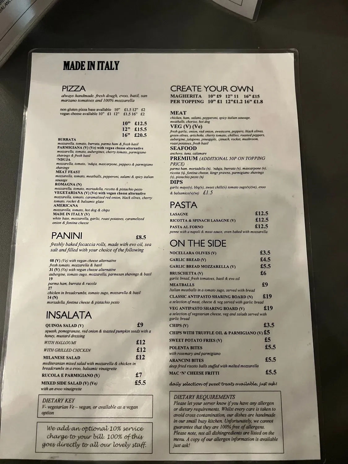 Menu 1