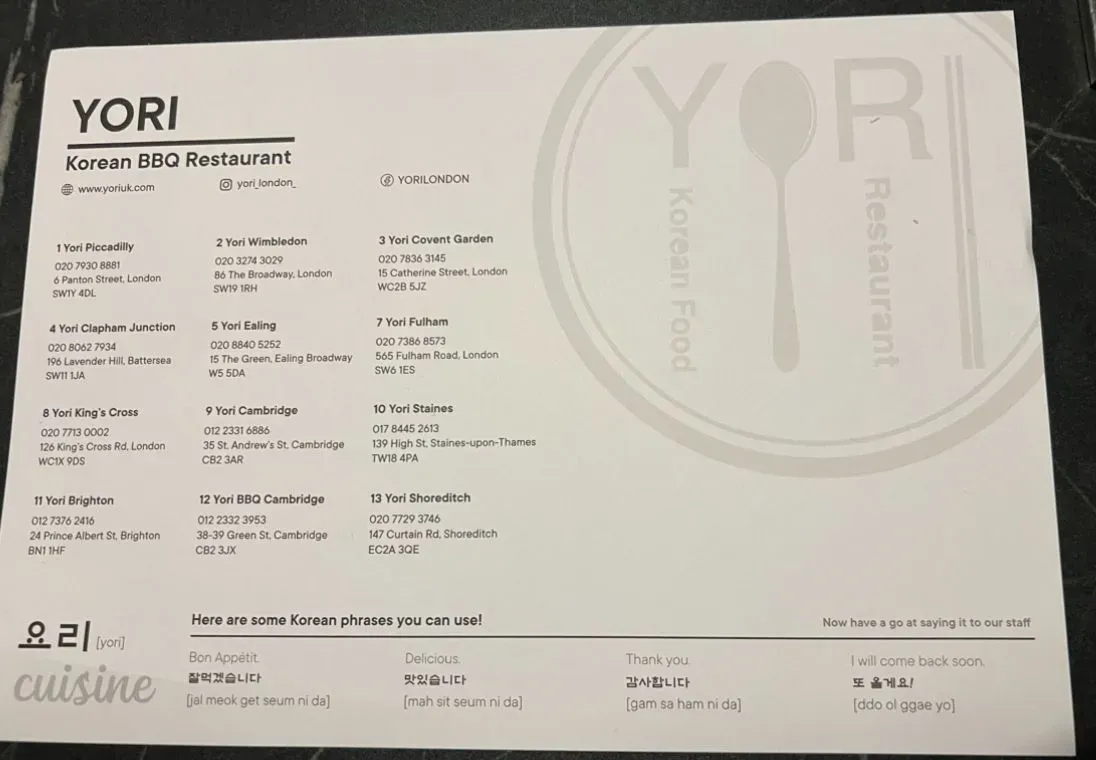 Menu 1