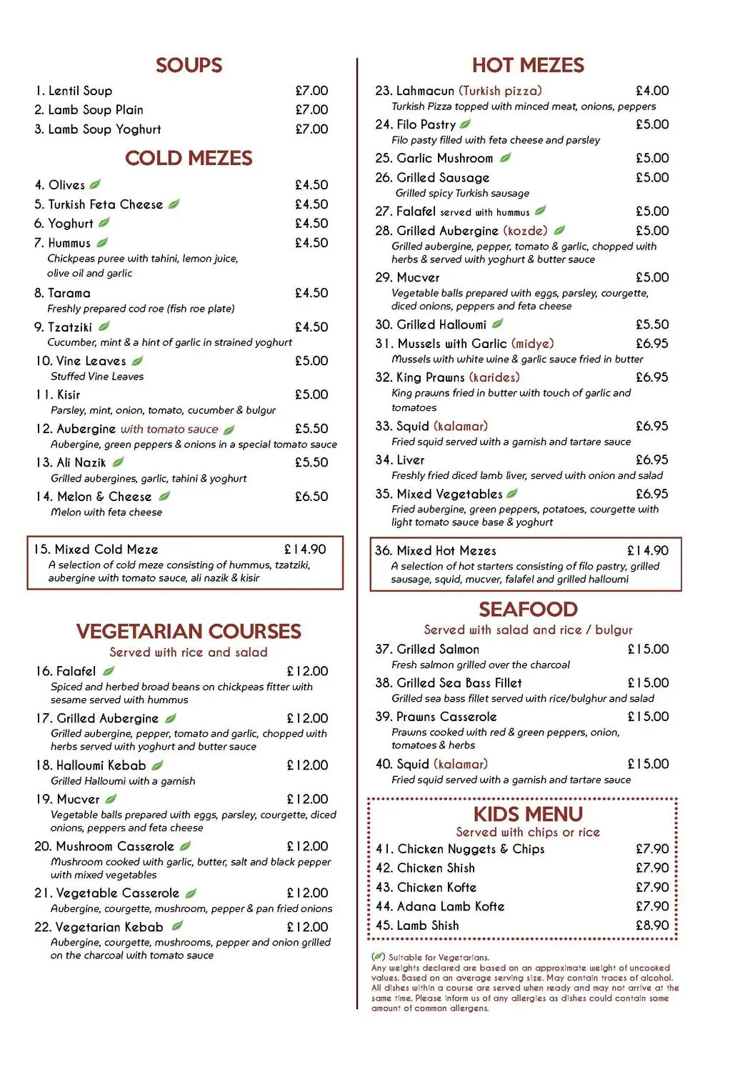 Menu 2