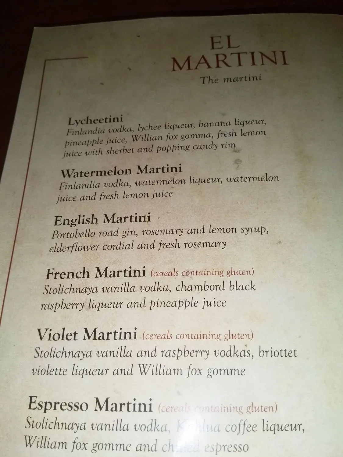 Menu 1