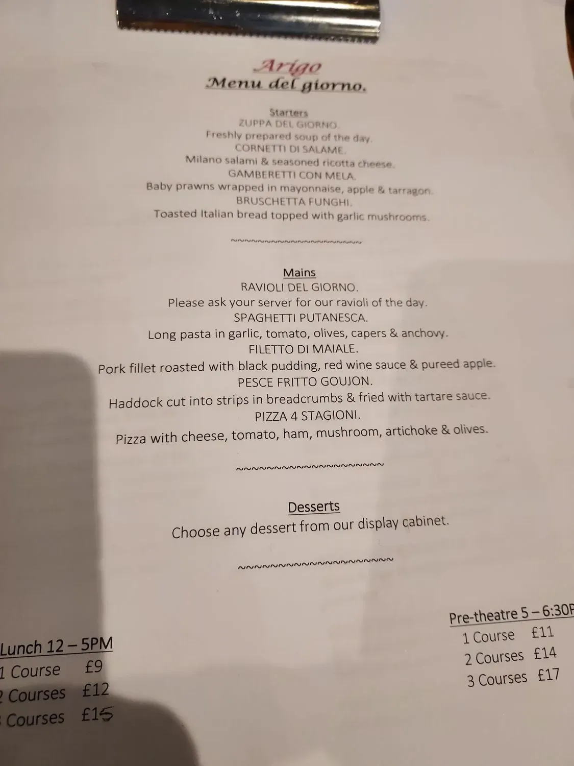 Menu 1