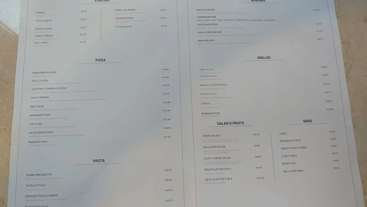 Menu 1