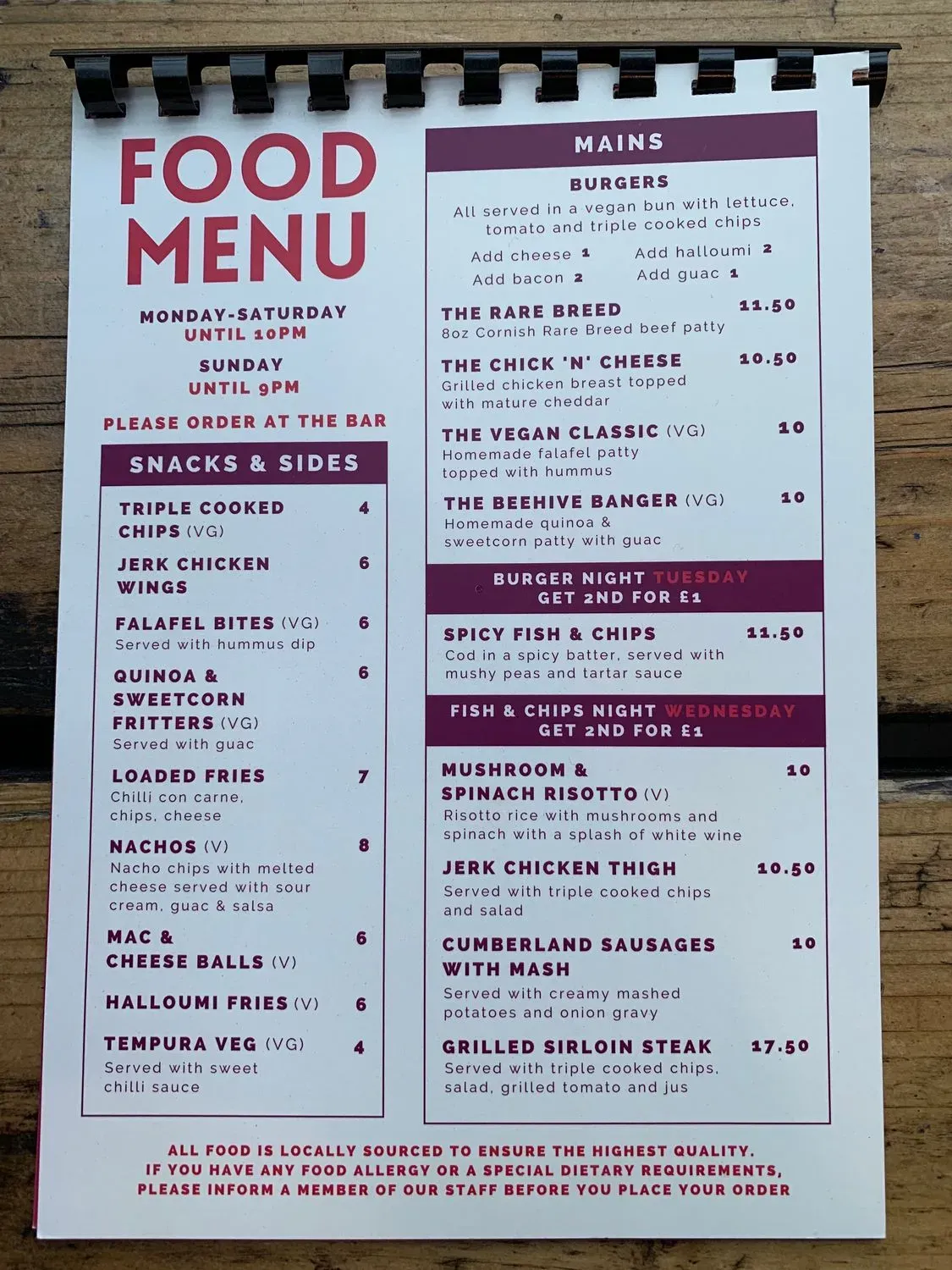 Menu 1