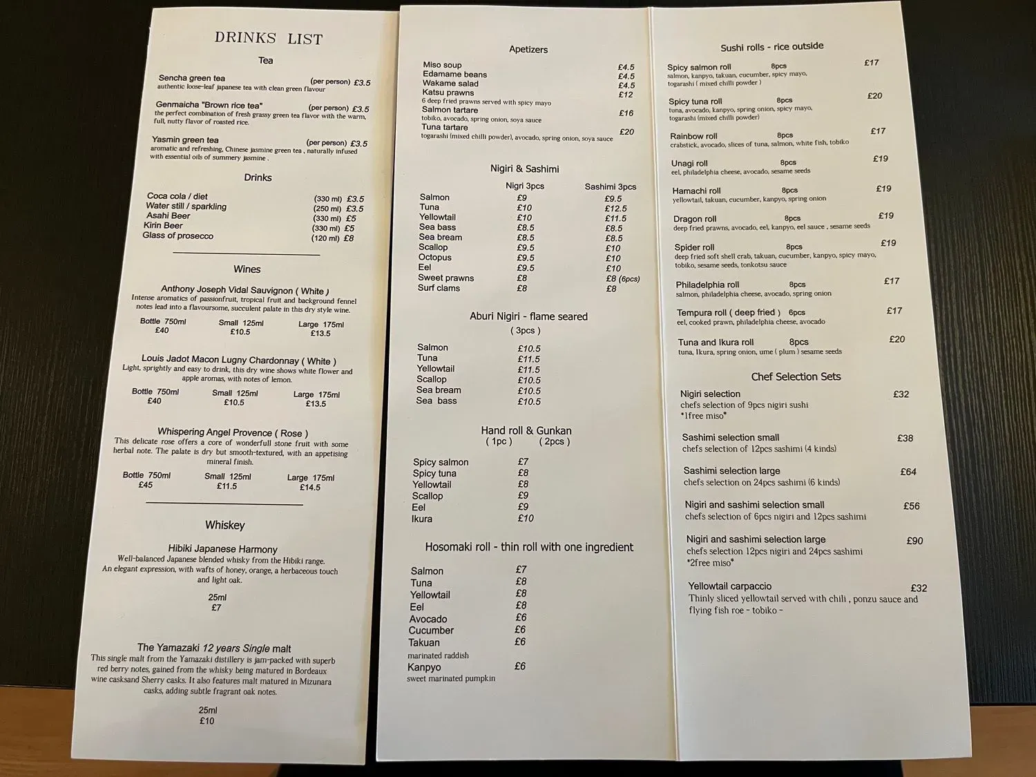 Menu 1