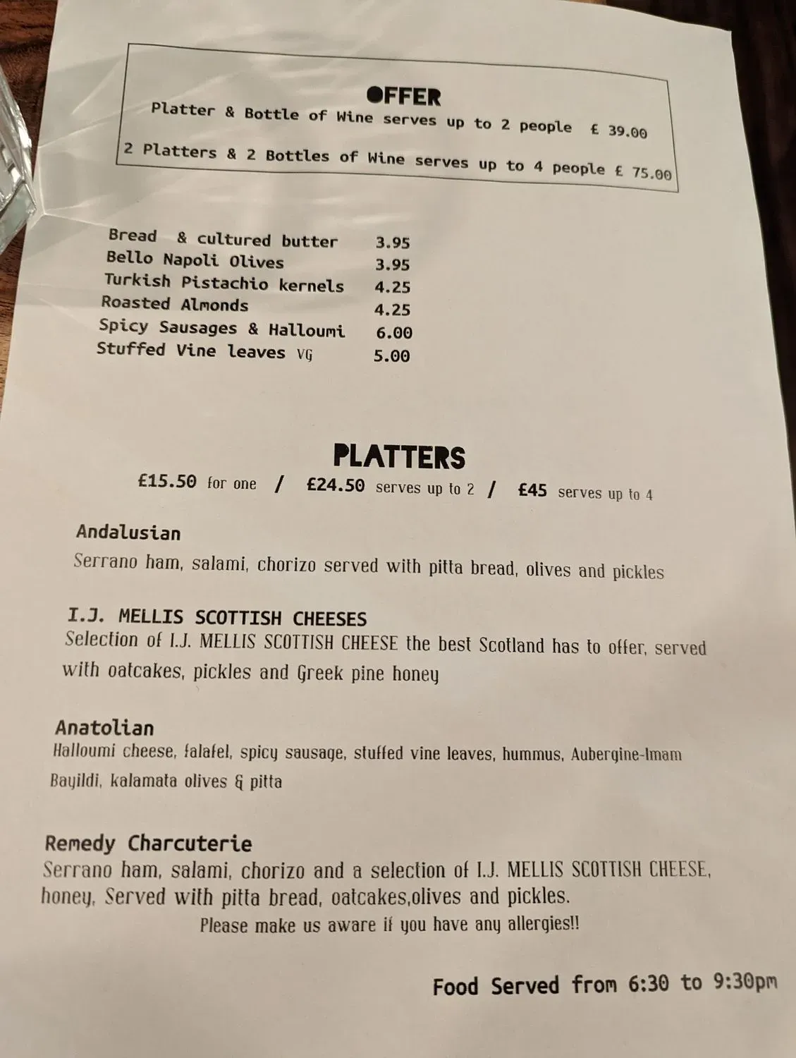 Menu 1