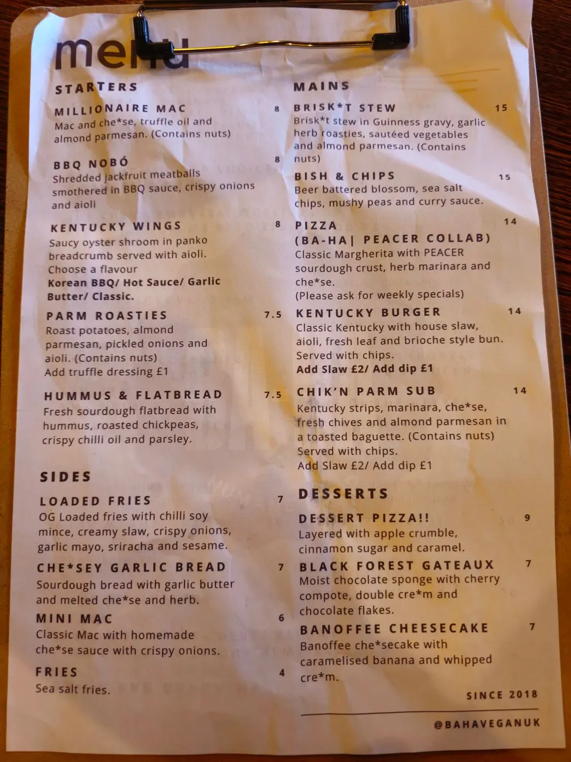 Menu 2