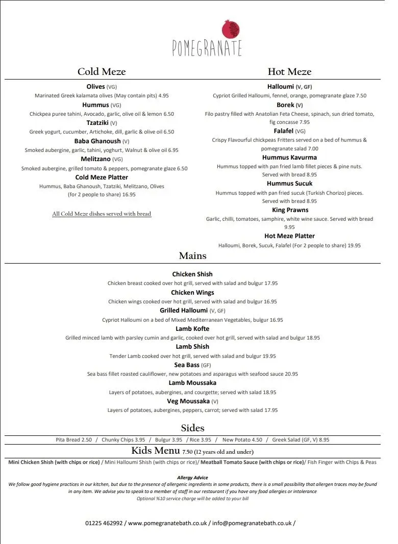 Menu 1