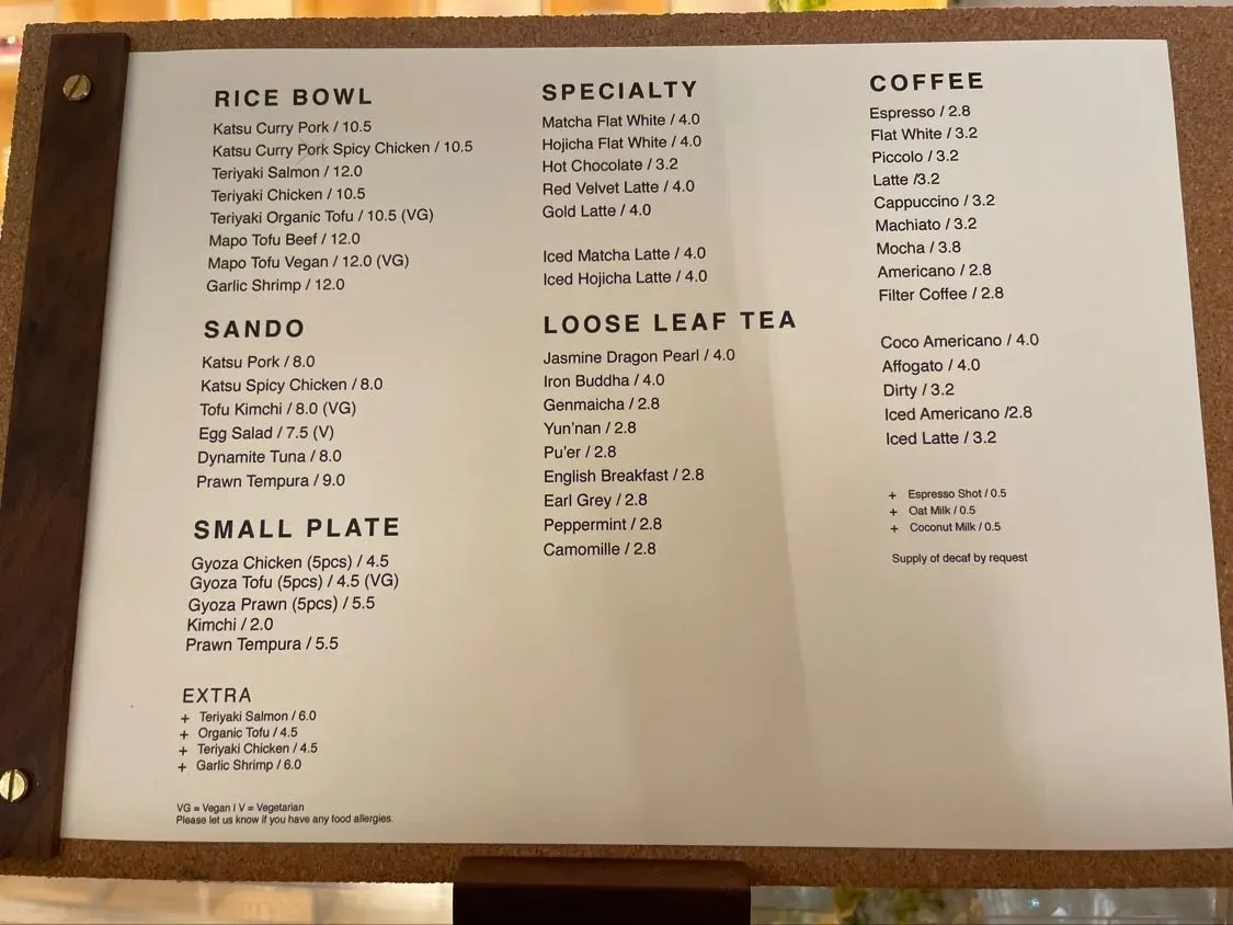 Menu 1