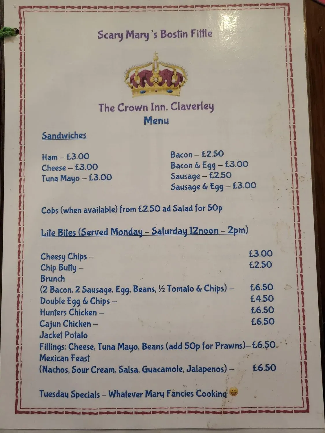 Menu 1