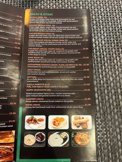 Green Chillies Menu | Liverpool | Checkle