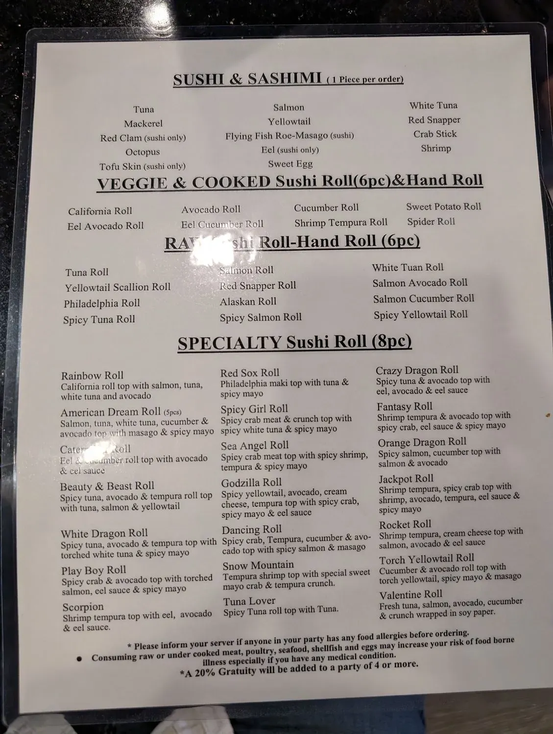 Menu 6