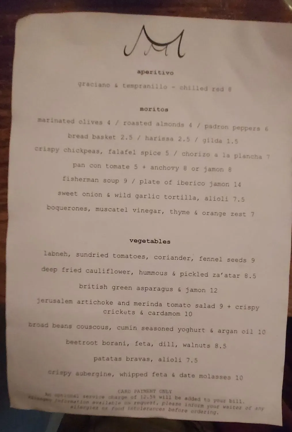 Menu 1