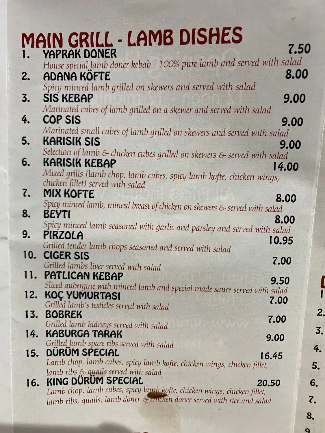 Menu 1