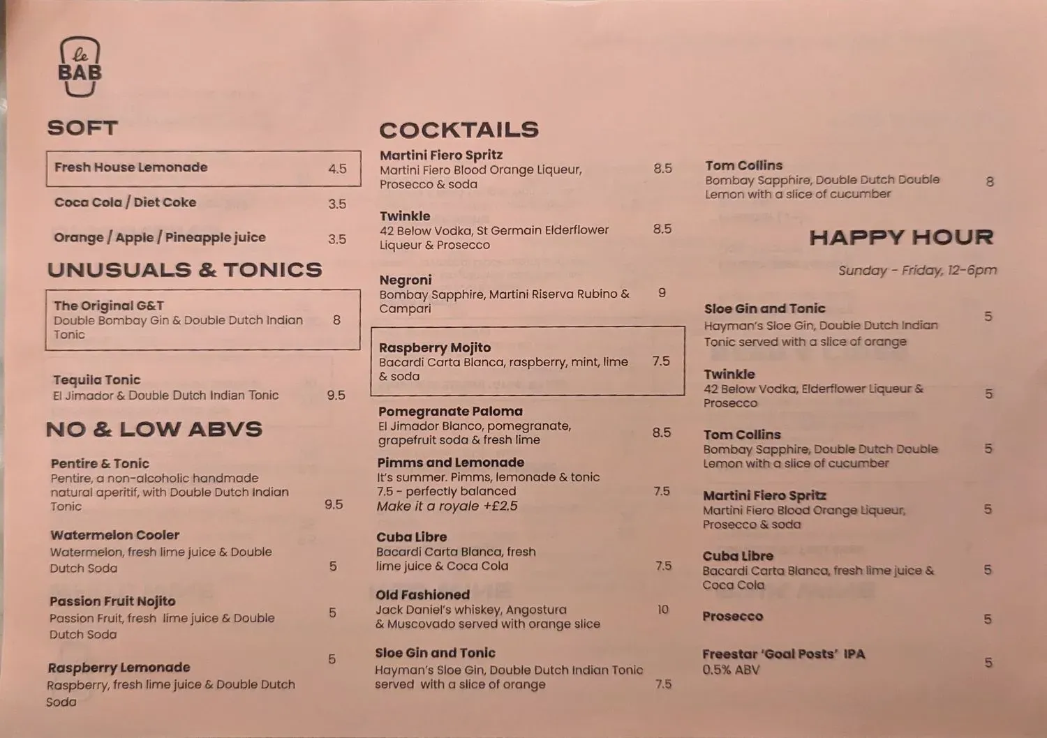 Menu 1