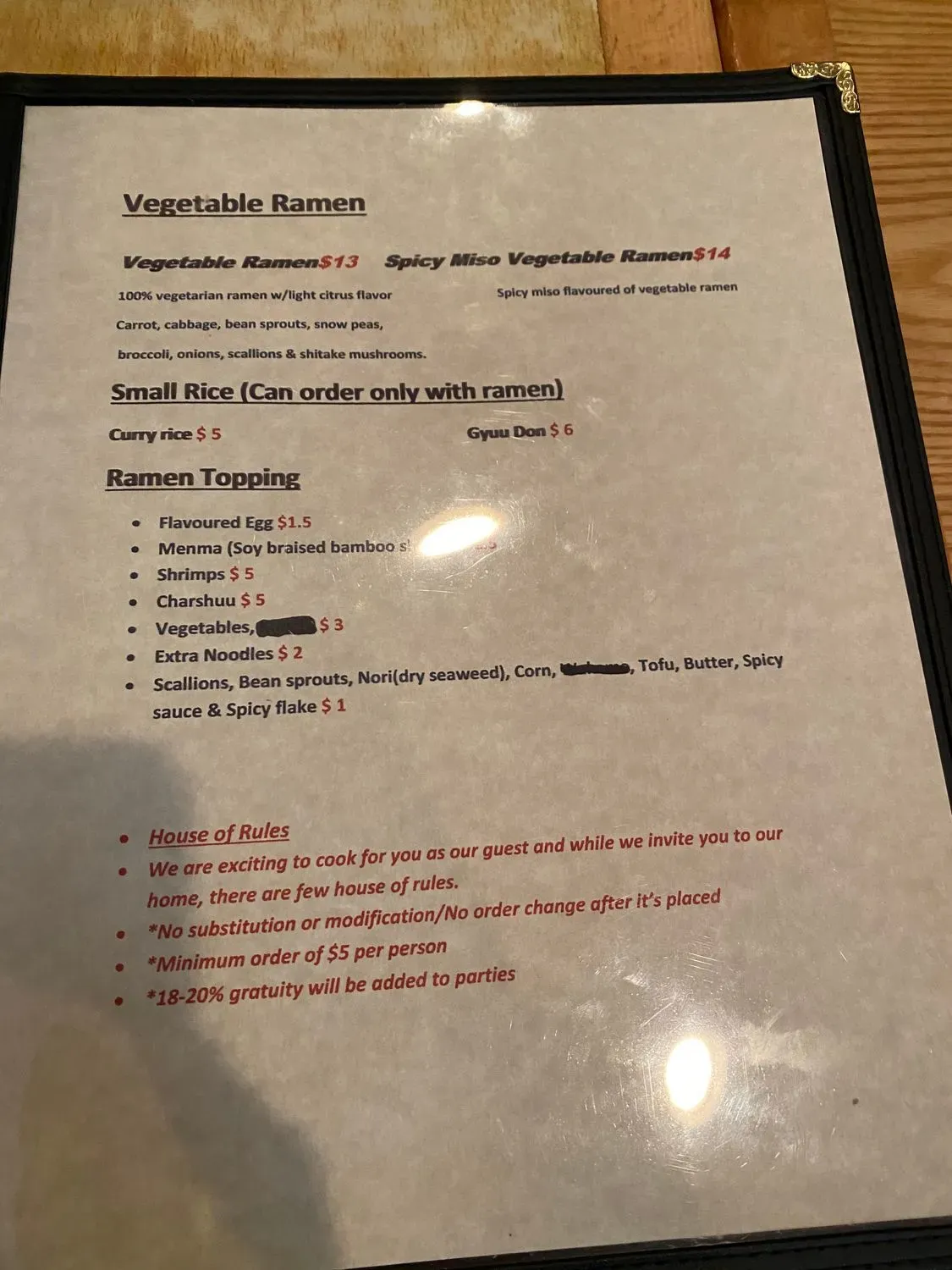 Menu 5