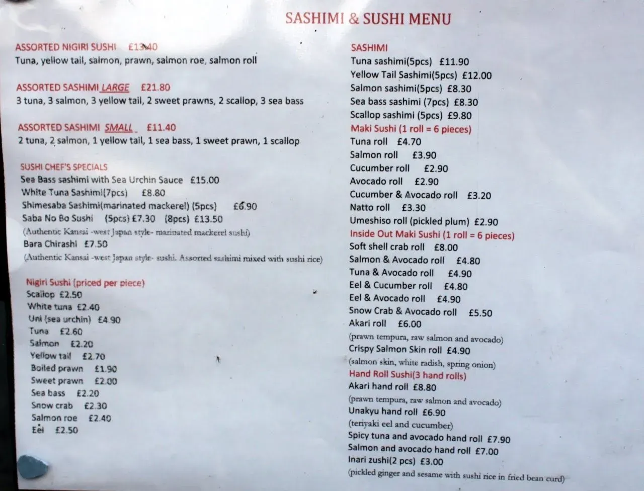 Menu 1