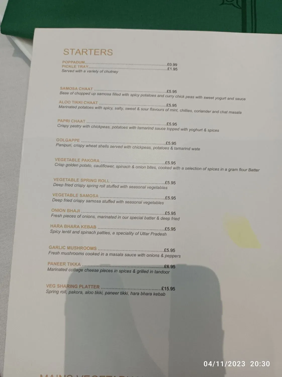 Menu 1