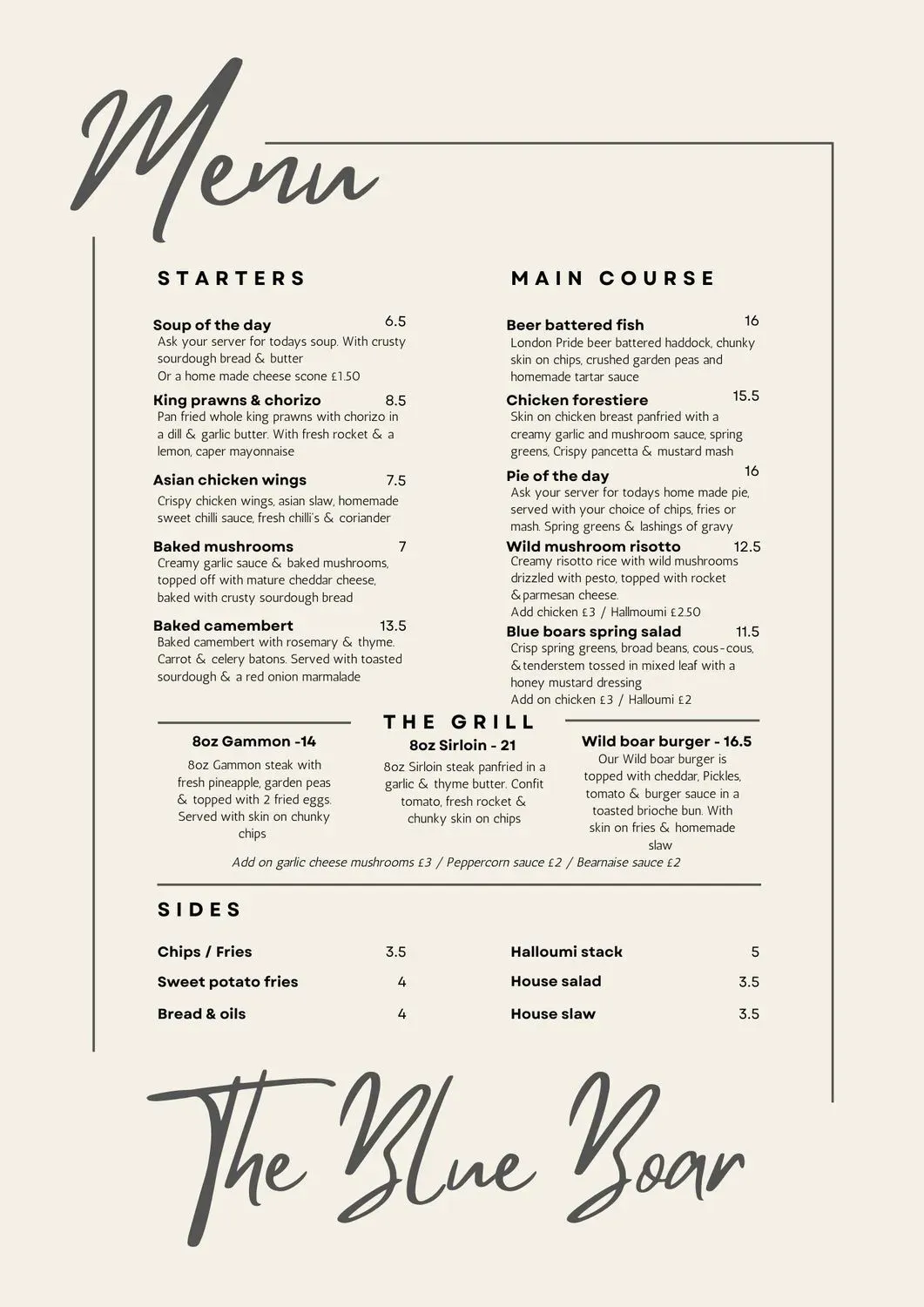 Menu 1