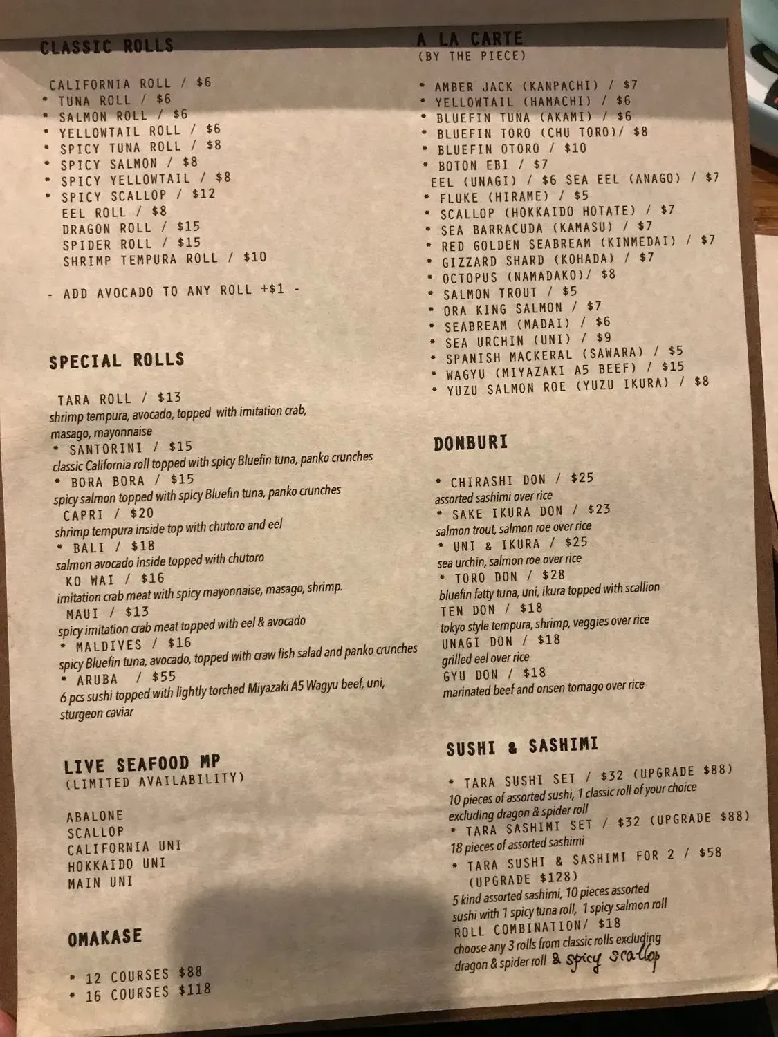 Menu 6