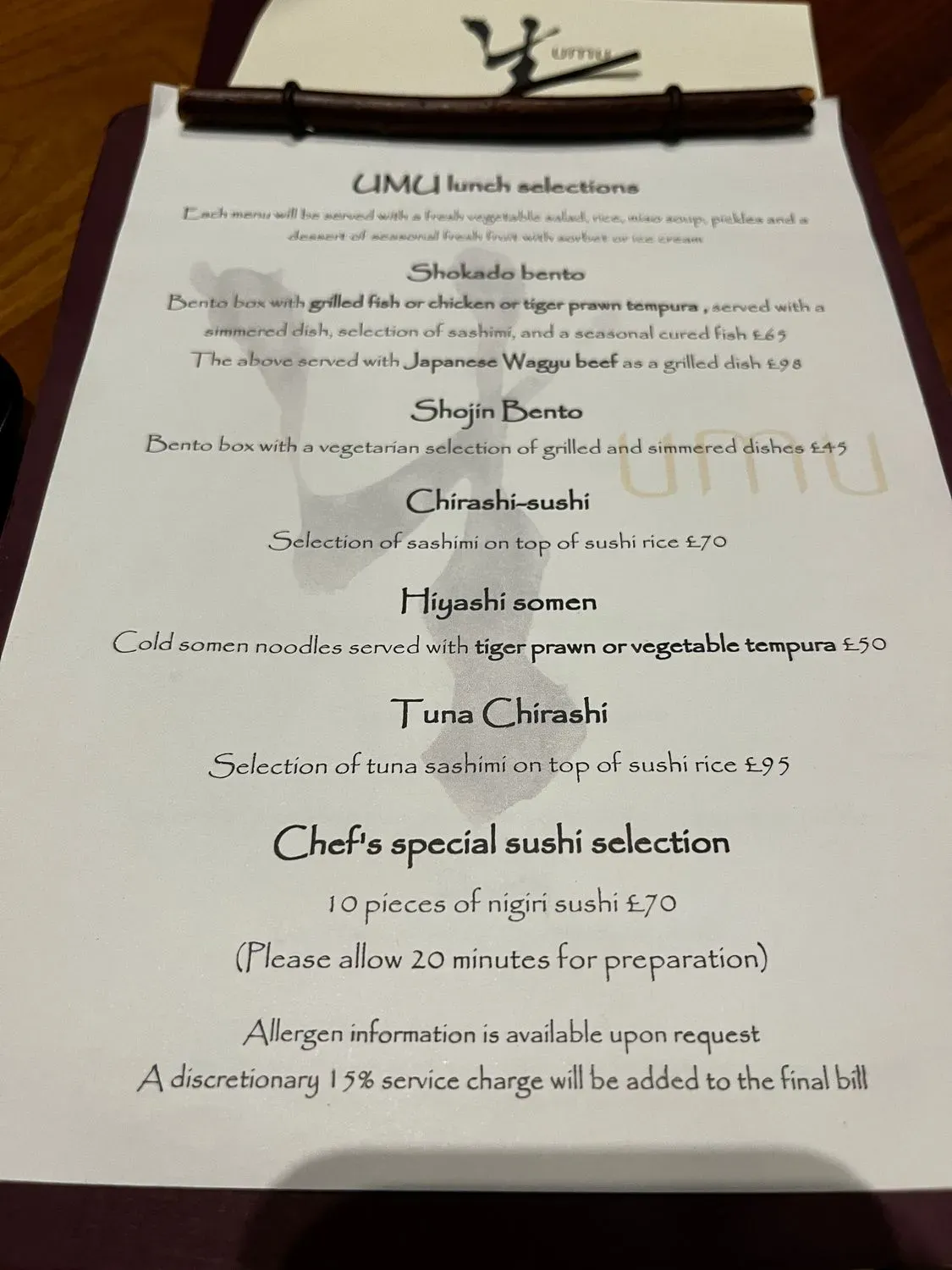 Menu 1