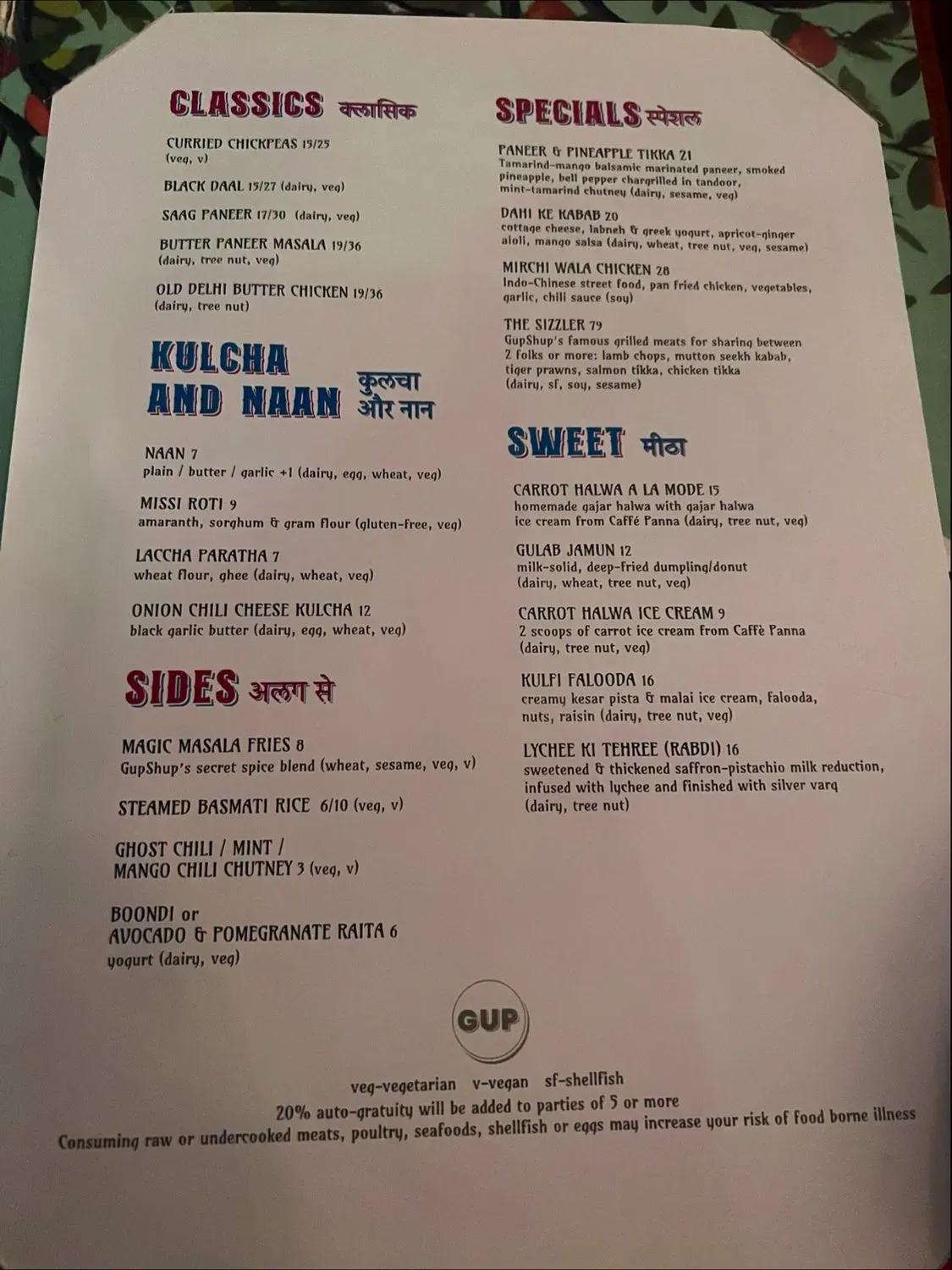 Menu 2