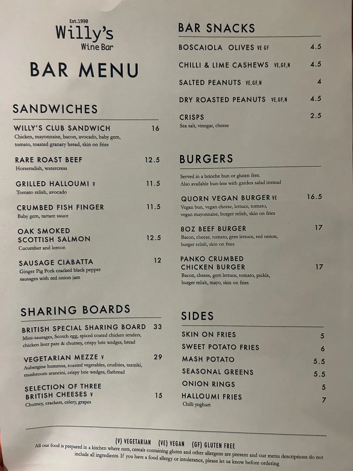 Menu 1