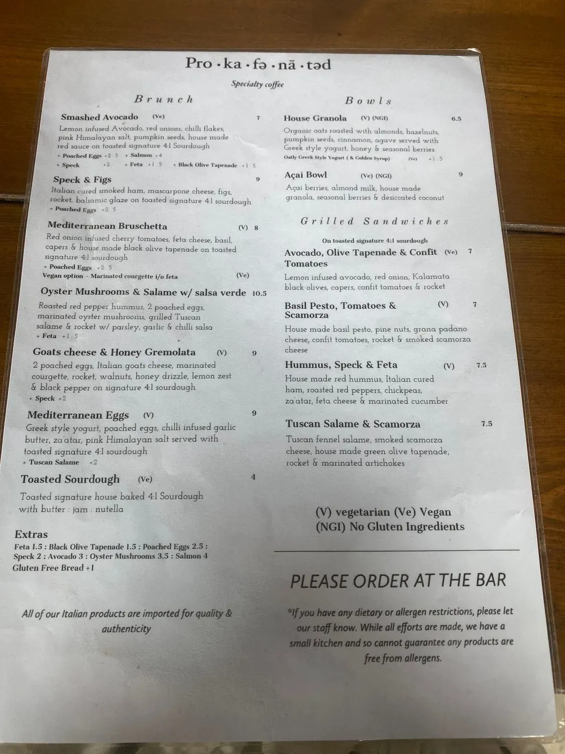 Menu 1