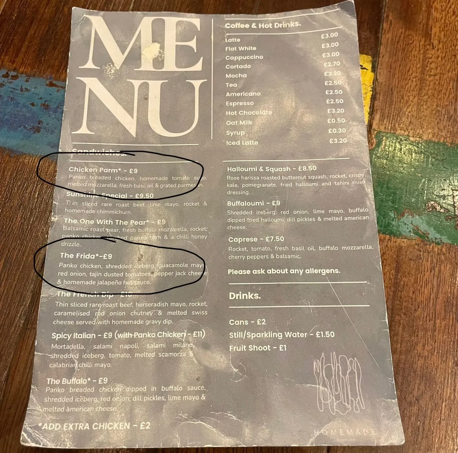 Menu 2