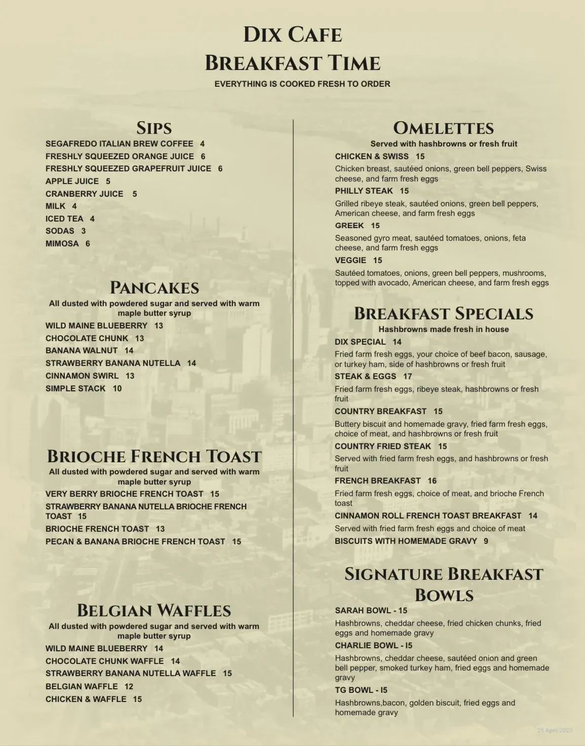 Menu 1