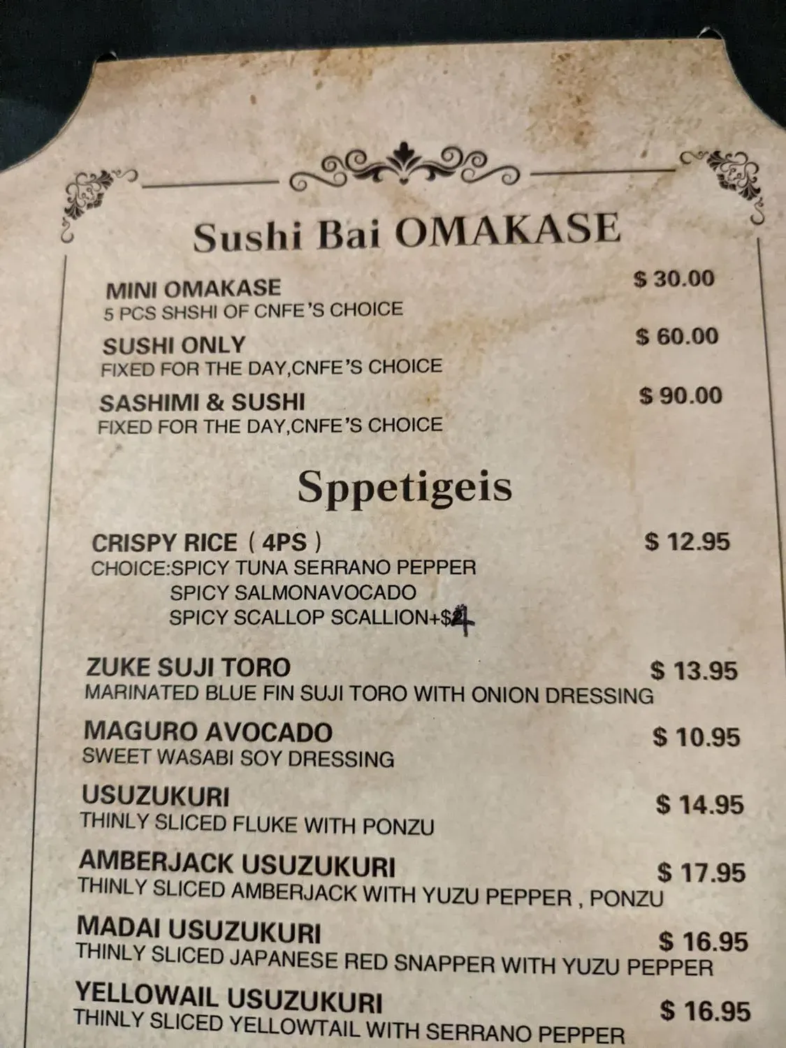 Menu 1