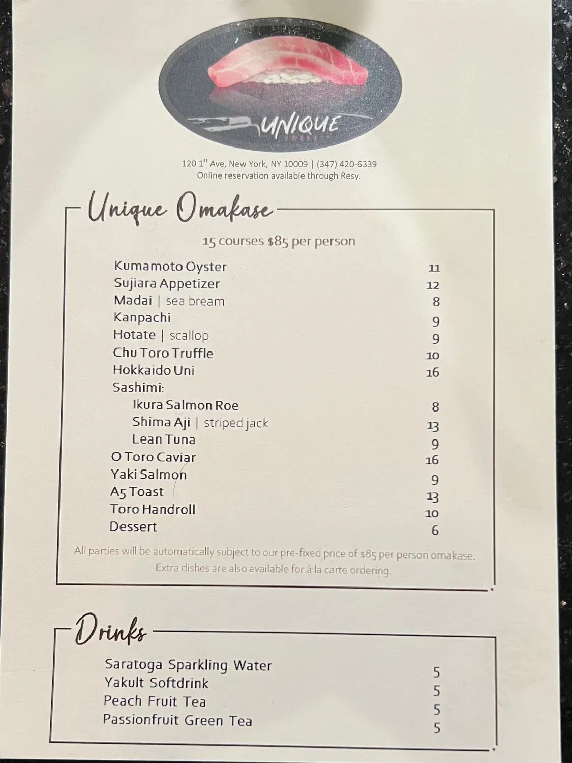 Menu 1