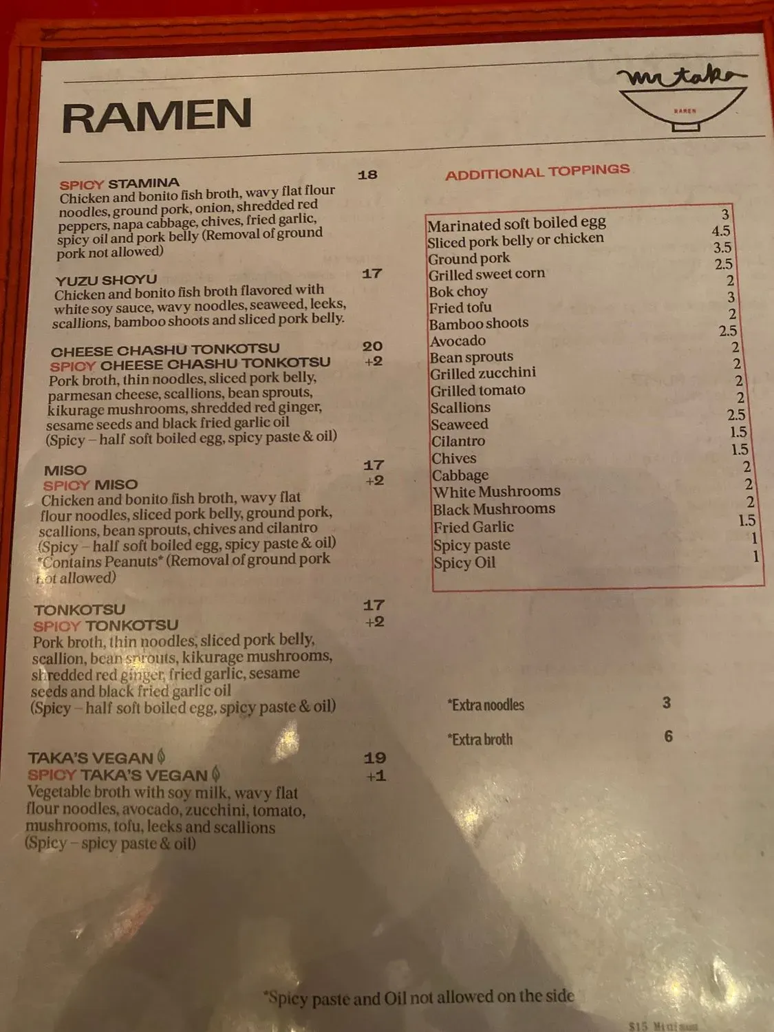 Menu 5