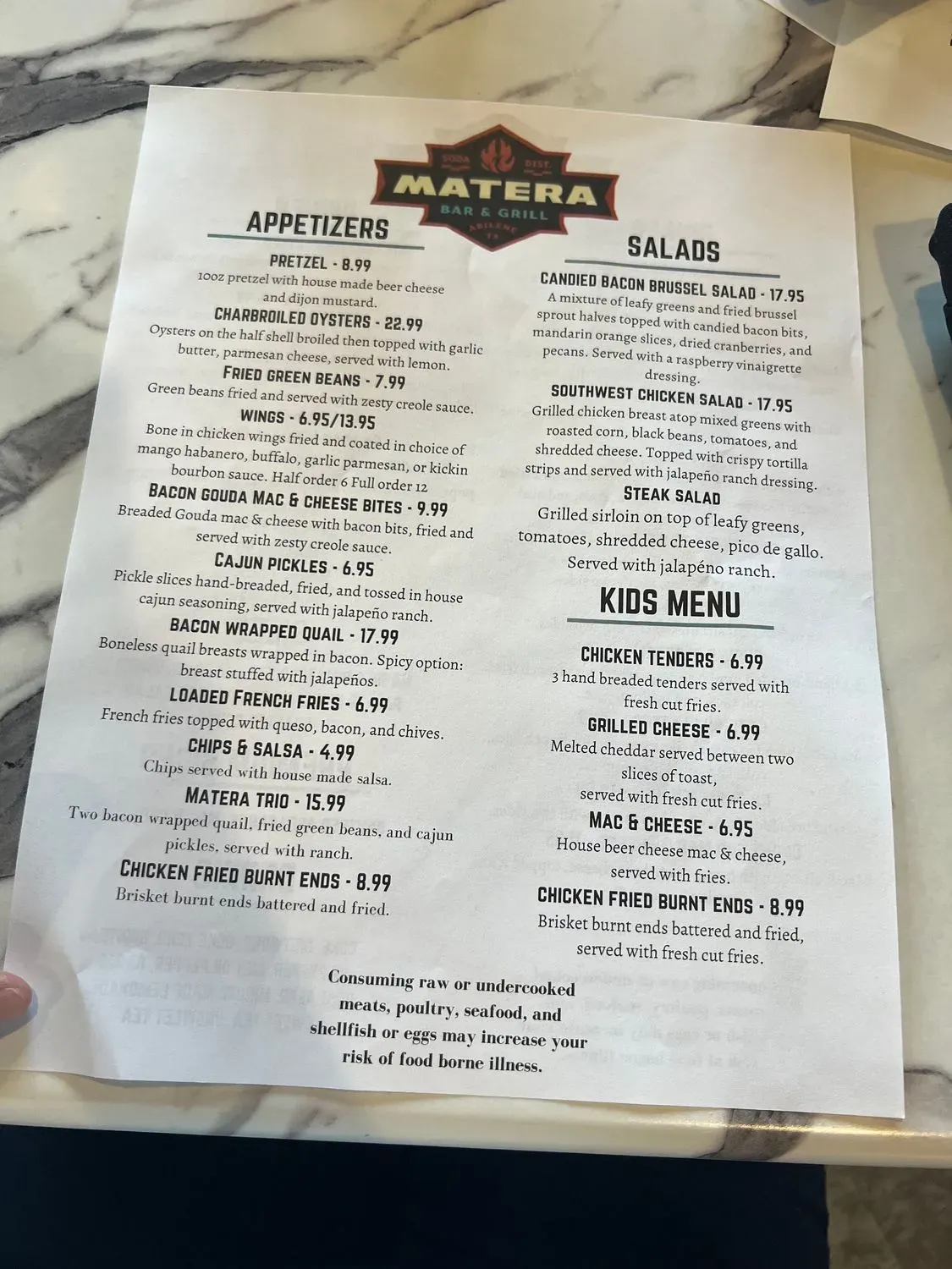 Menu 1