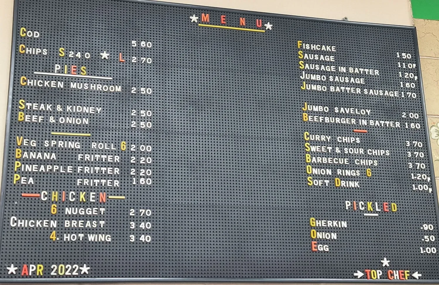 Menu 1