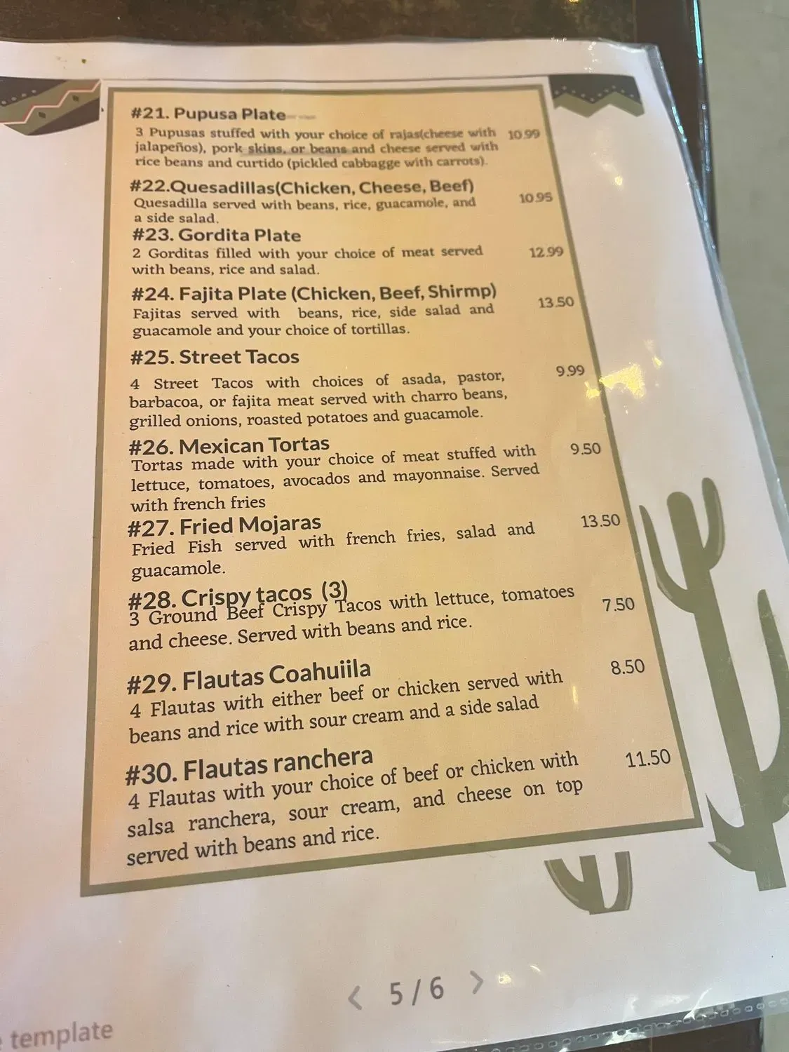 Menu 6