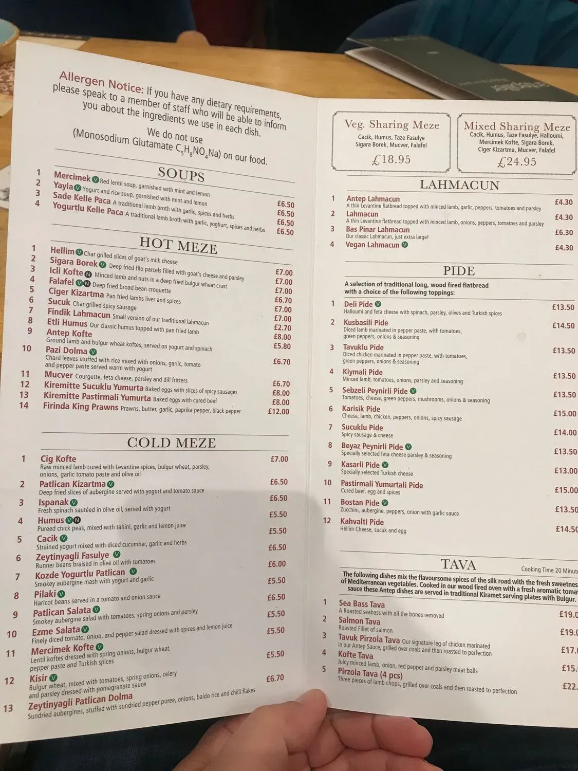 Menu 1