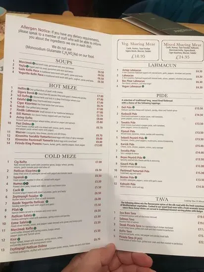 Menu 1