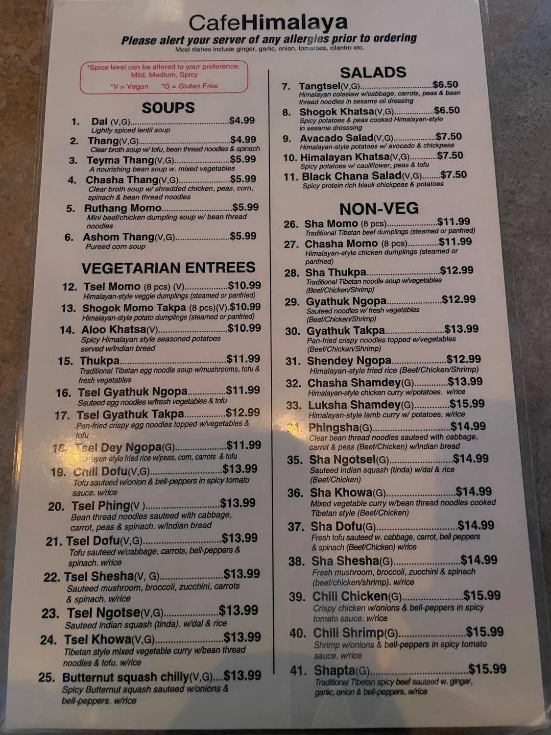 Menu 1