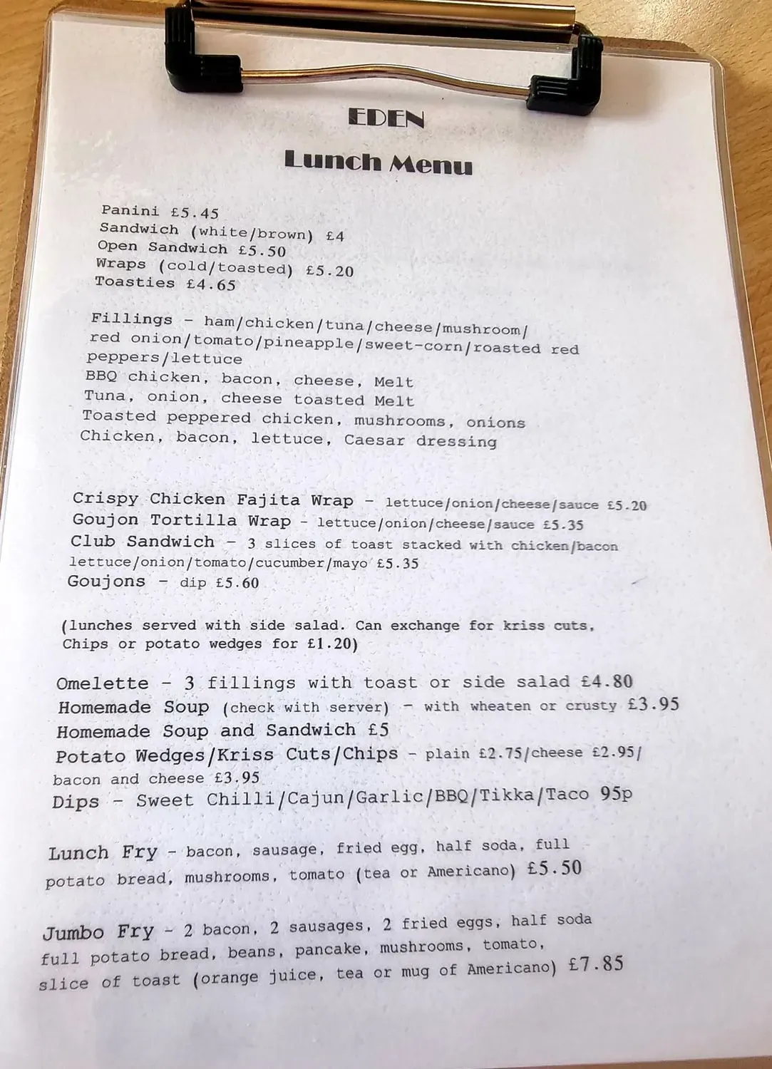 Menu 1