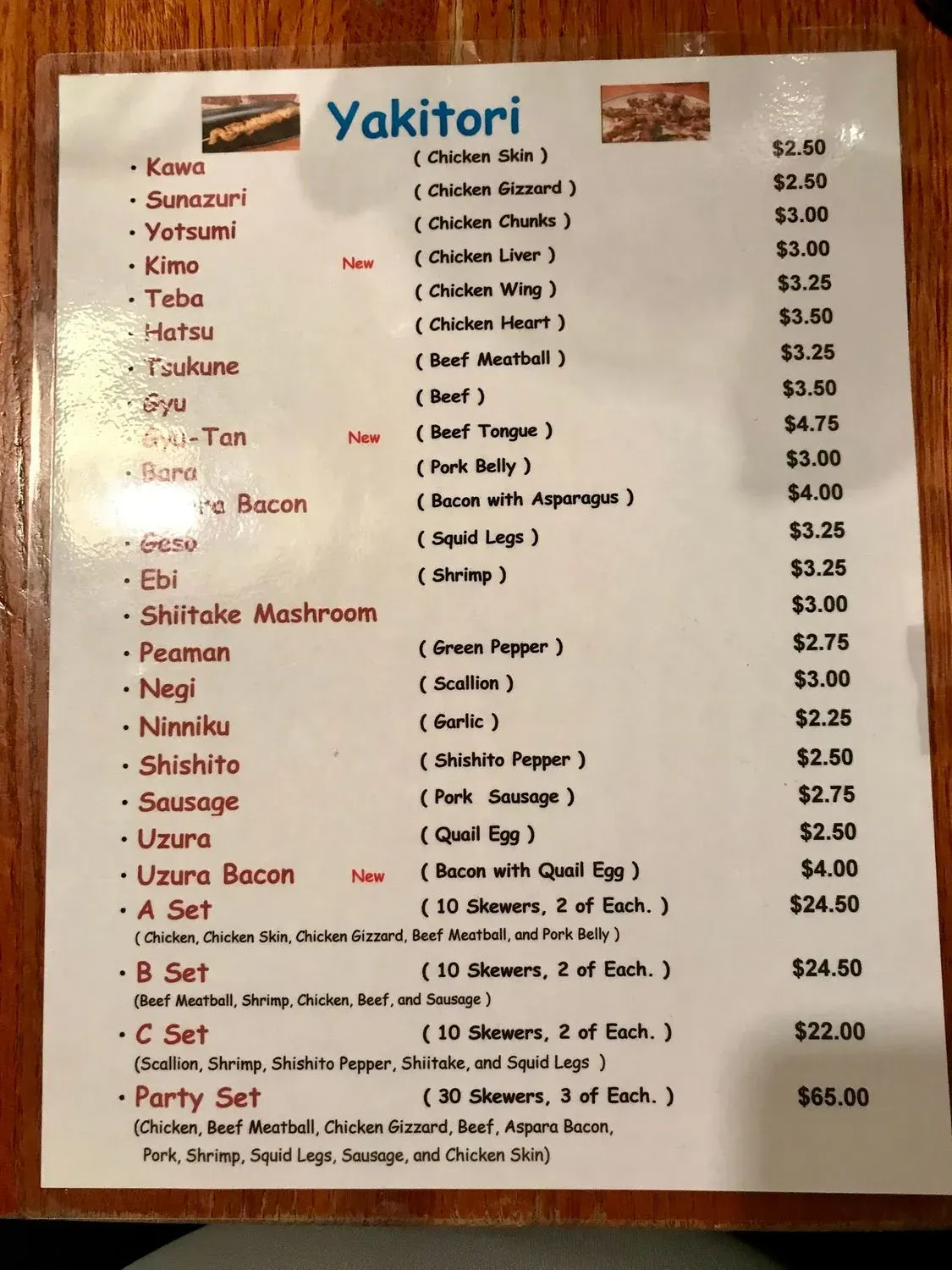 Menu 4