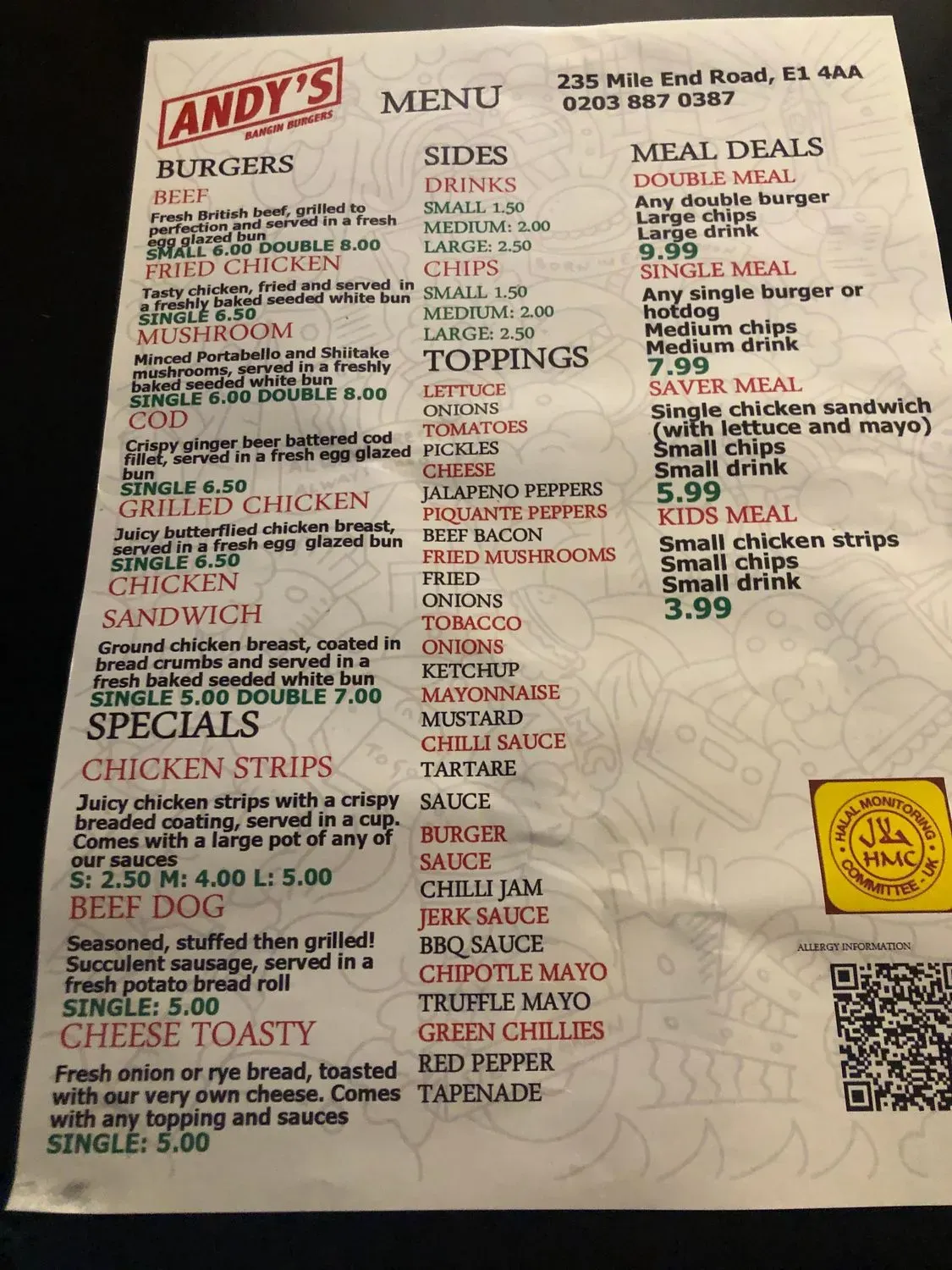 Menu 1