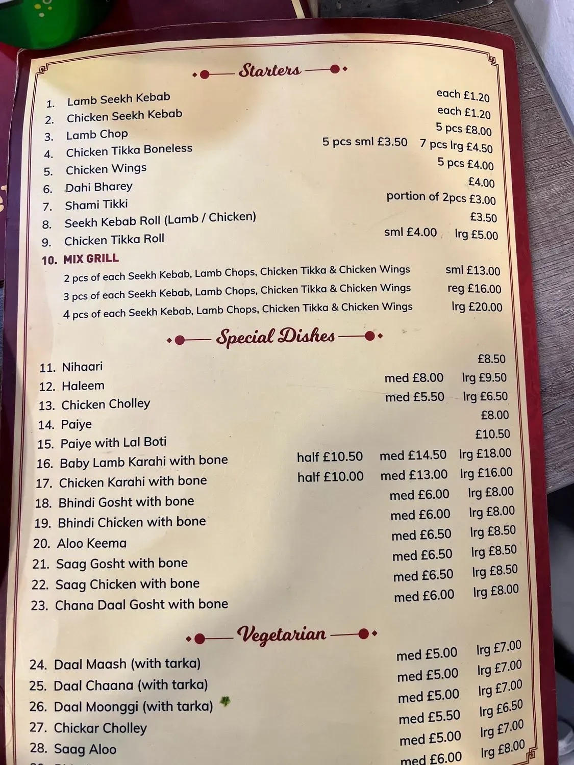 Menu 1